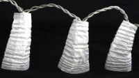White Paper Lantern - LED Fairy Lights x 20